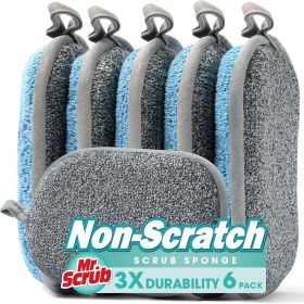 Sponges Kitchen 24pcs, Non-Scratch Scrub Dish Sponge Safe on Non-Stick Cookware, Dual Sided Cleaning Sponges for Kitchen, Household, Bathroom and