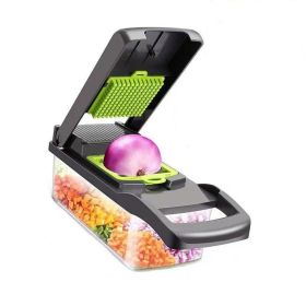 14-Piece Rectangular Vegetable Cutter-Durable & Efficient Multi-Functional Kitchen Slicer, Ideal for Cooking&Meal Prep